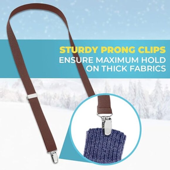 Hold’Em One Piece Mitten/Glove Clips for Kids/Toddler Fully Adjustable -Brown - Picture 2 of 5